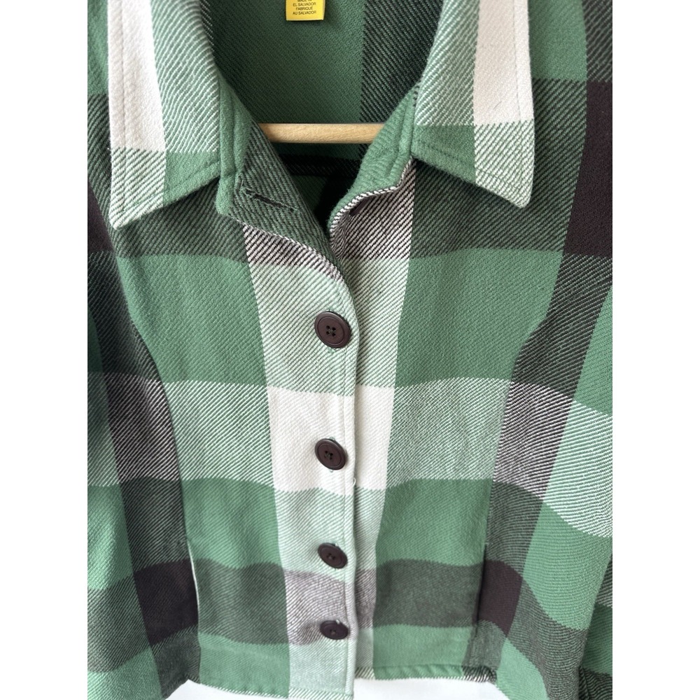 Cabela's Jacket Flannel Shacket Granolagirl Green Plaid Retro Women's Size M - Picture 5 of 6